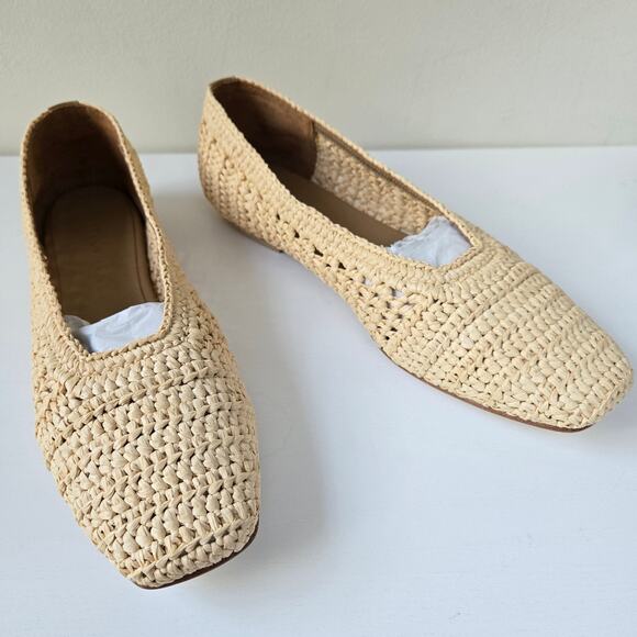 Freda Salvador NEW Jessie Raffia Ballet Flats $395 Preppy Shoes Women Size 9 NWT - Picture 6 of 15